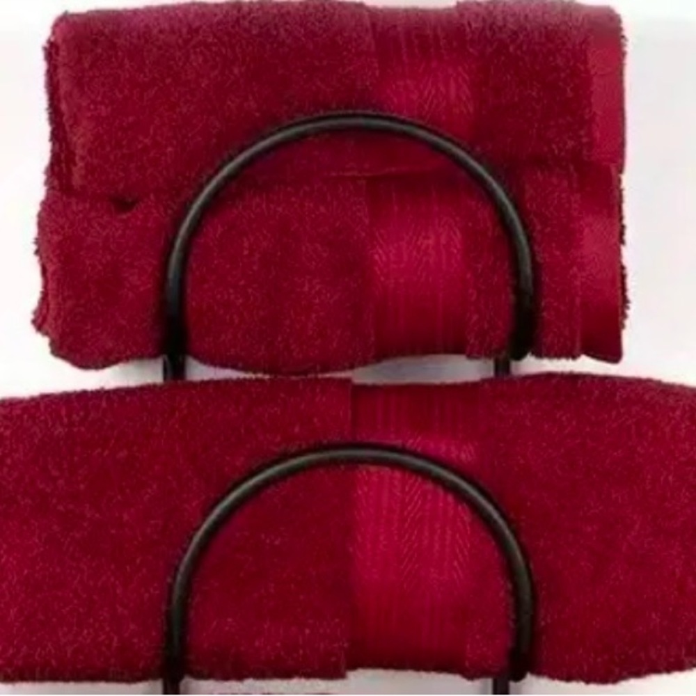 WROUGHT IRON STORAGE RACK SET FOR TOWELS OR WINE